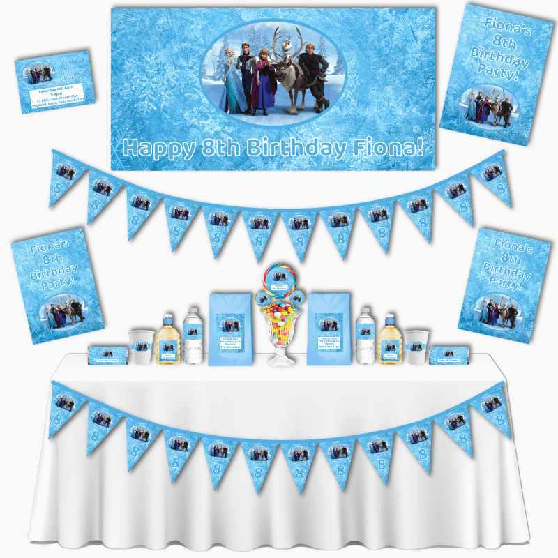Personalised Frozen Grand Birthday Party Decorations Pack