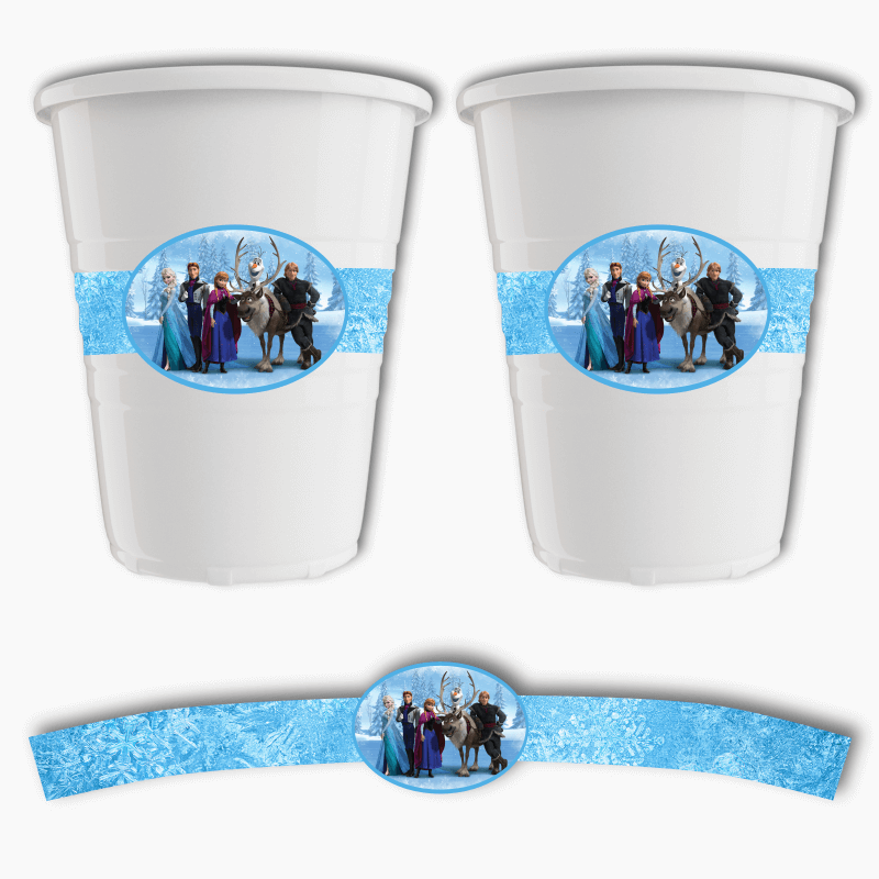 Frozen Birthday Party Cup Stickers