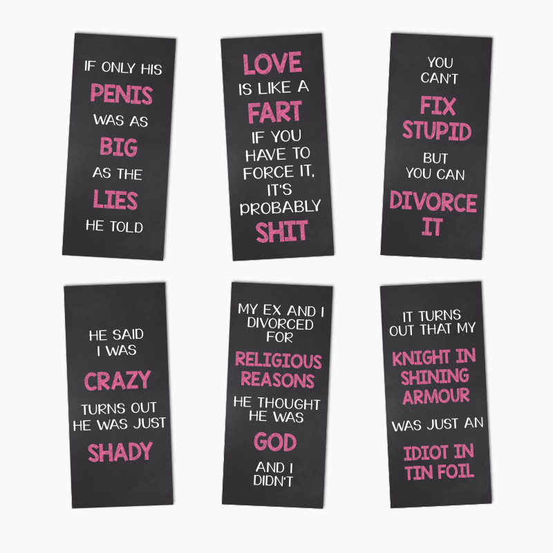 Funny Divorce Gift Cadbury Chocolate Labels