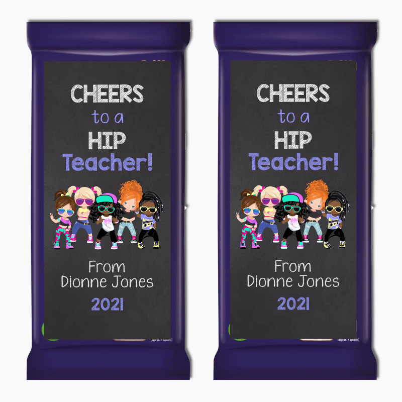 Girls Hip Hop Dance Teacher Gift Cadbury Chocolate Labels