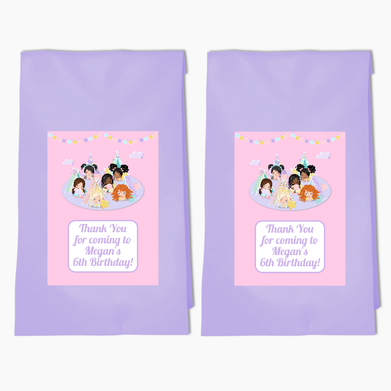 Personalised Girls Slumber Birthday Party Bags & Labels
