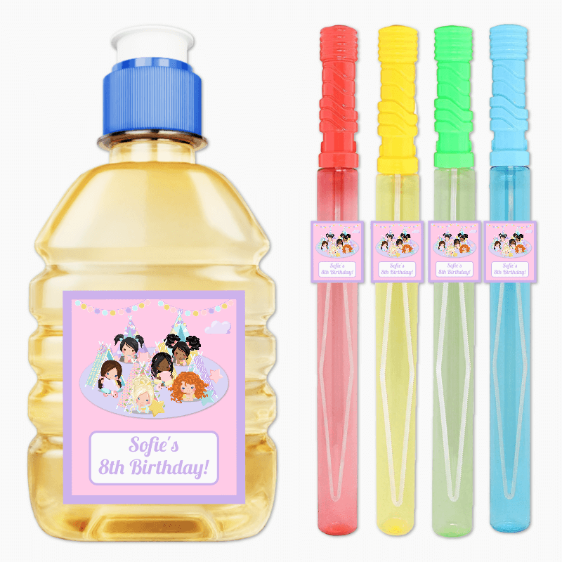 Personalised Girls Slumber Birthday Party Rectangle Stickers