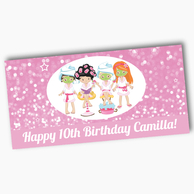 Personalised Spa &amp; Pamper Birthday Party Banners