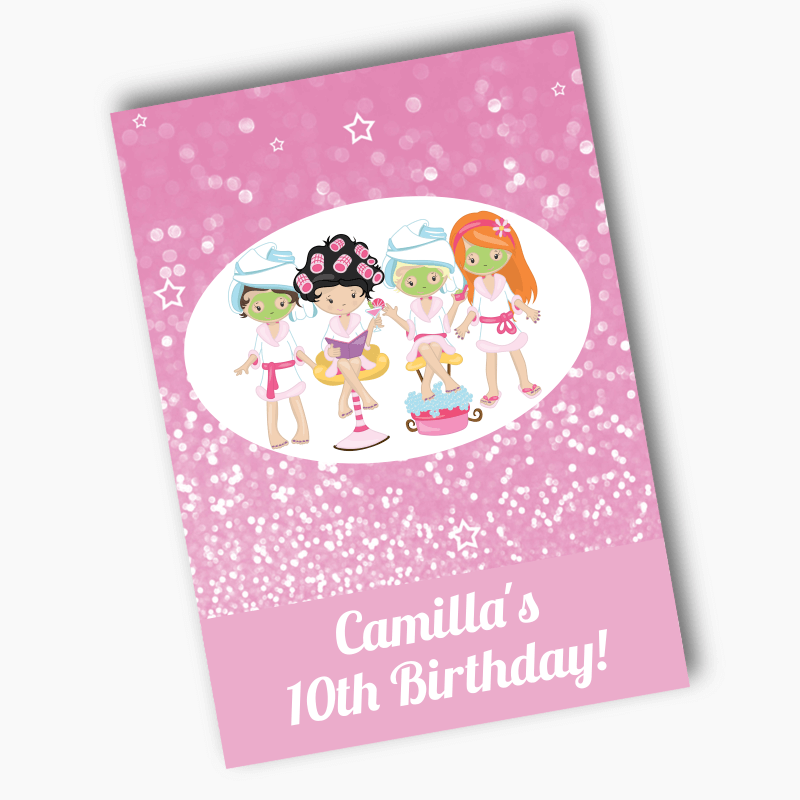 Personalised Spa &amp; Pamper Birthday Party Posters