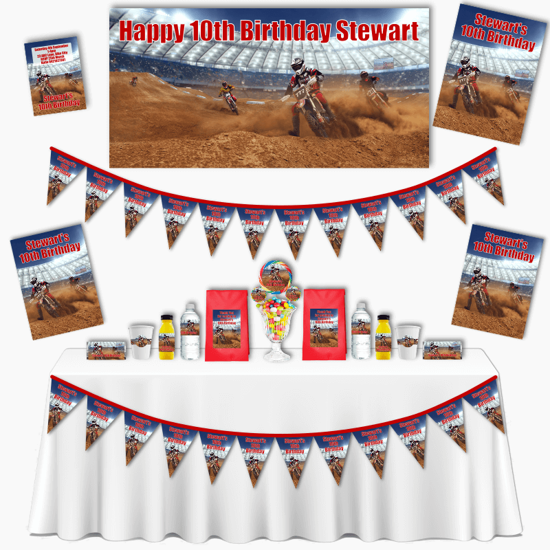 Personalised Motocross Grand Party Pack
