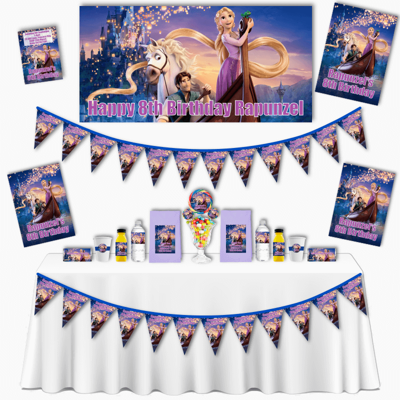 Personalised Tangled Birthday Party Decorations & Supplies - Katie J Design  and Events
