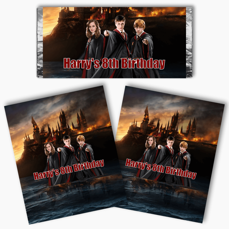 Personalised Harry Potter Birthday Party Mini Chocolate Labels