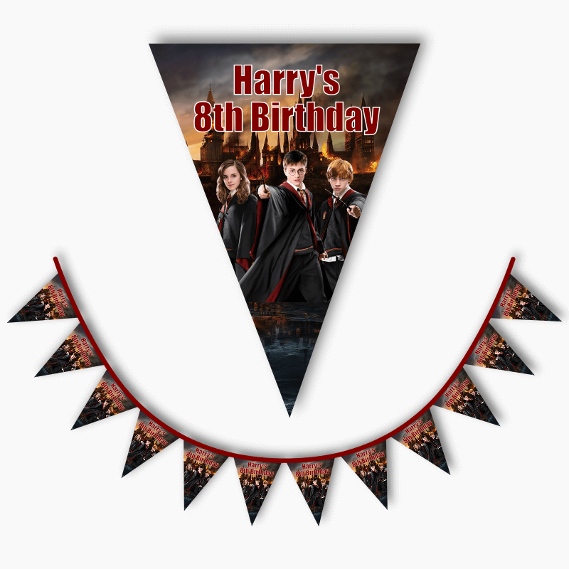 Personalised Harry Potter Birthday Party Flag Bunting