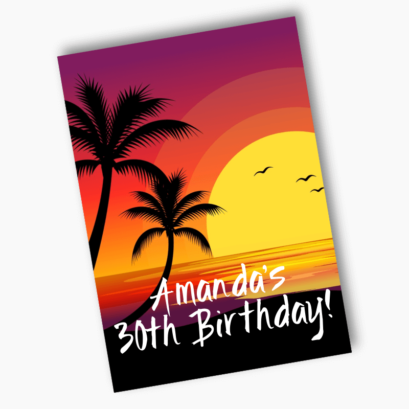 Personalised Hawaiian Sunset Party Posters