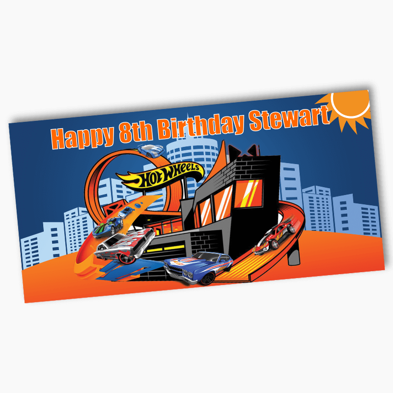 Personalised Hot Wheels Cars Party Banners