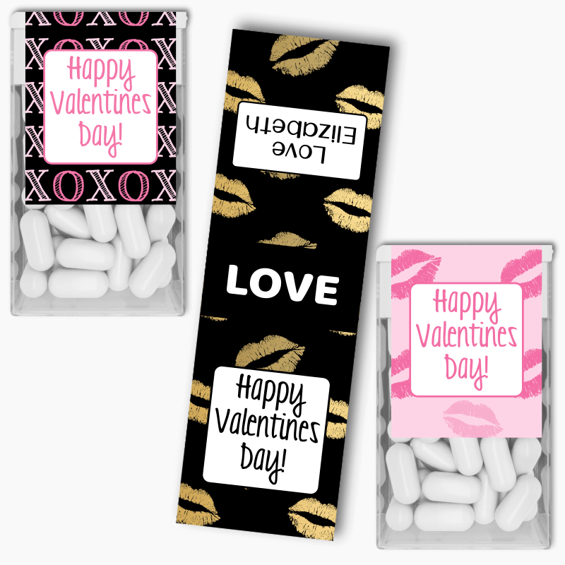 Personalised Hugs &amp; Kisses Valentines Day Gift Tic Tacs