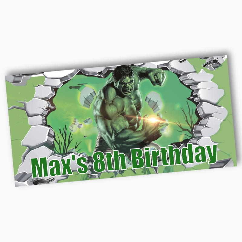 Personalised Incredible Hulk Party Banners