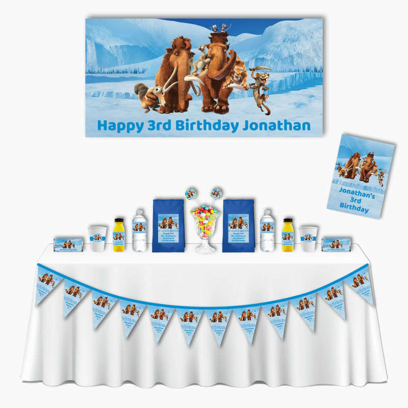 Personalised Ice Age Deluxe Birthday Party Pack