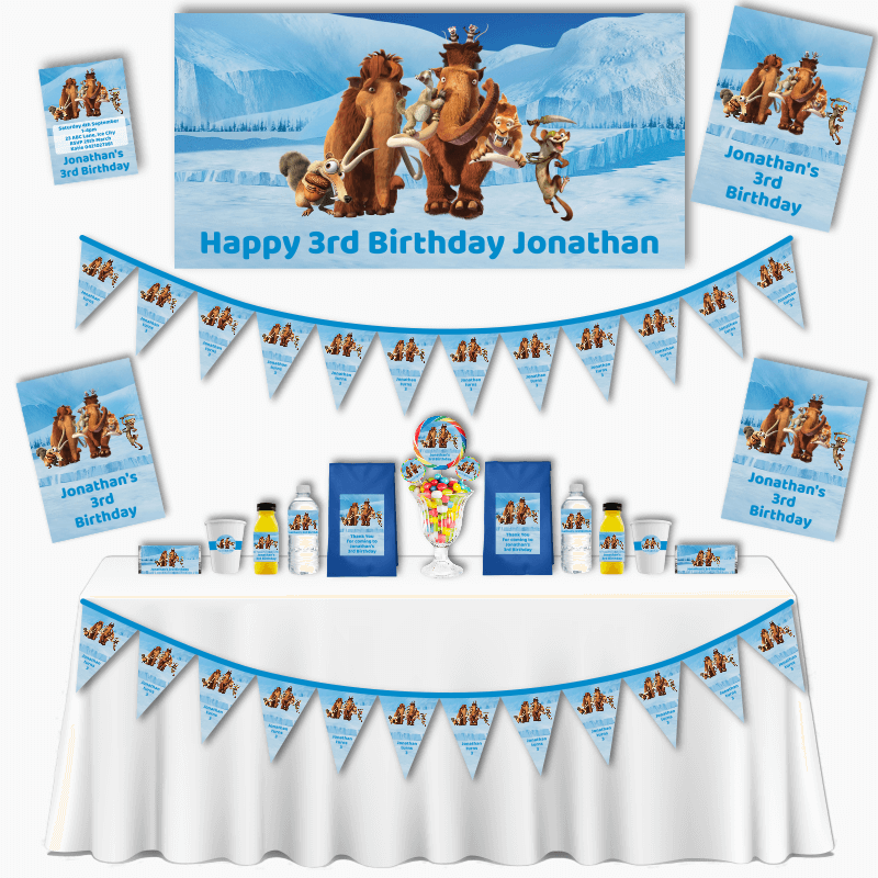 Personalised Ice Age Grand Birthday Party Pack