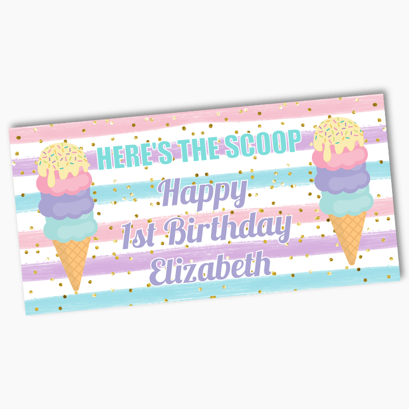Personalised Ice Cream Party Banners