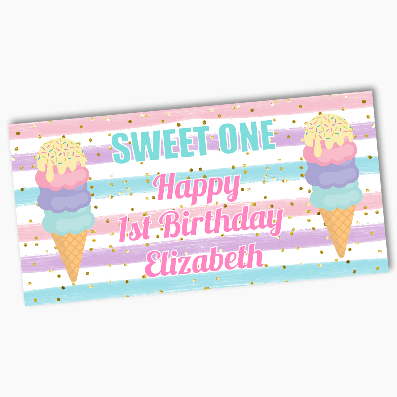 Personalised Ice Cream Party Banners