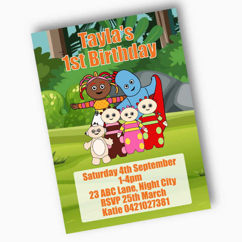 Personalised In the Night Garden Birthday Party Invites