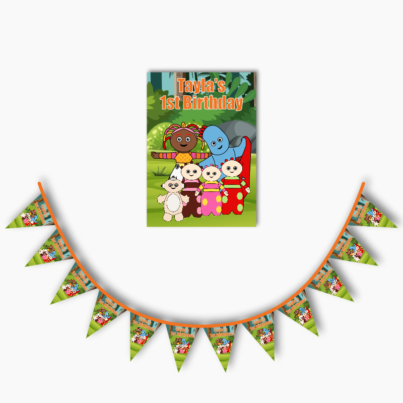Personalised In the Night Garden Poster &amp; Bunting Combo