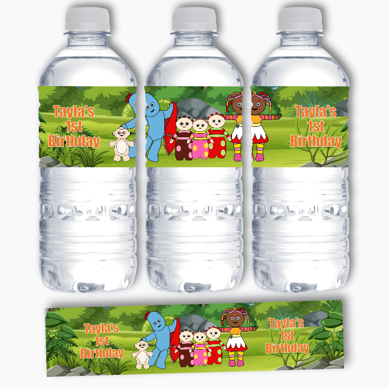 Personalised In the Night Garden Birthday Party Water Labels