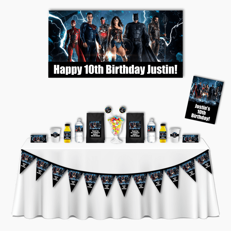 Personalised Justice League Deluxe Birthday Party Pack
