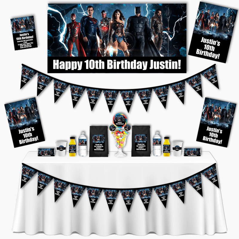 Personalised Justice League Grand Birthday Party Pack