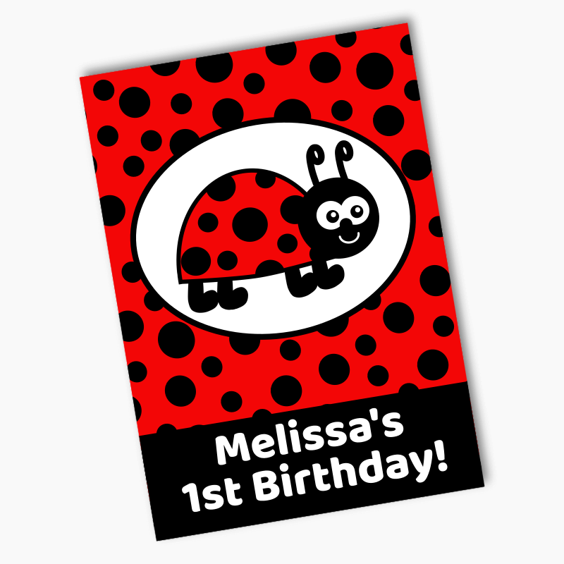 Personalised Lady Bug Party Posters