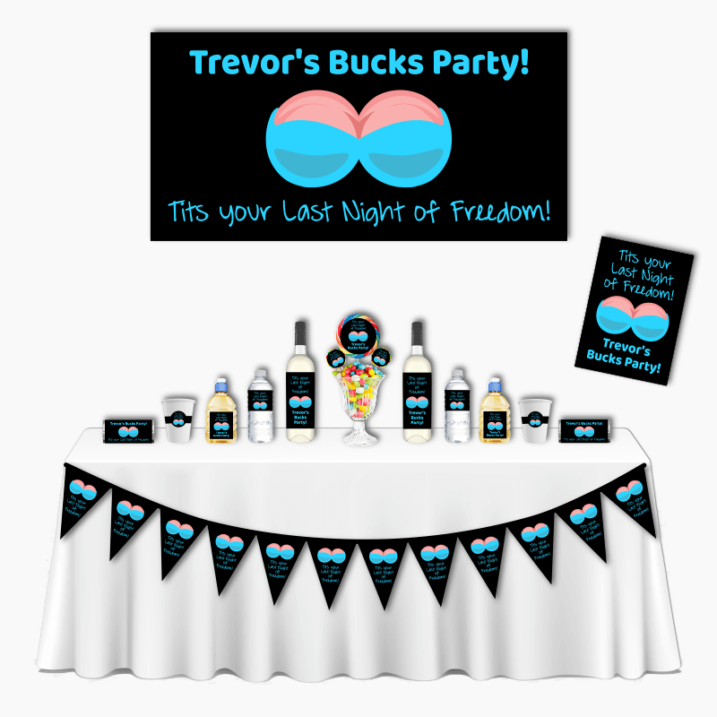 Personalised Last Night of Freedom Deluxe Bucks Party Decorations Pack