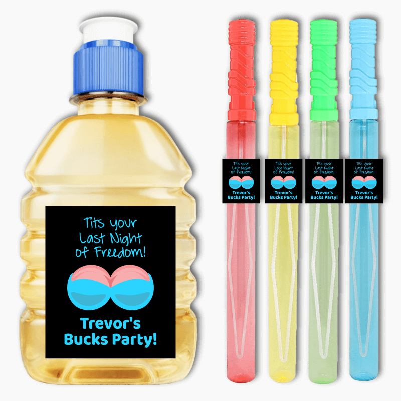 Personalised Last Night of Freedom Bucks Party Rectangle Stickers