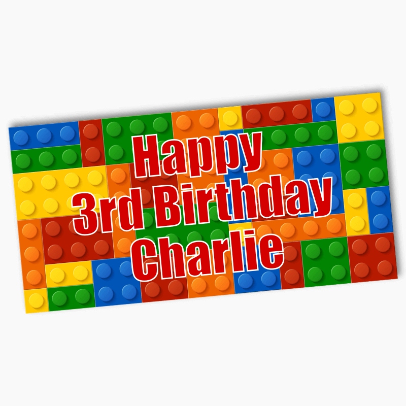 Personalised Lego Bricks Birthday Party Banners