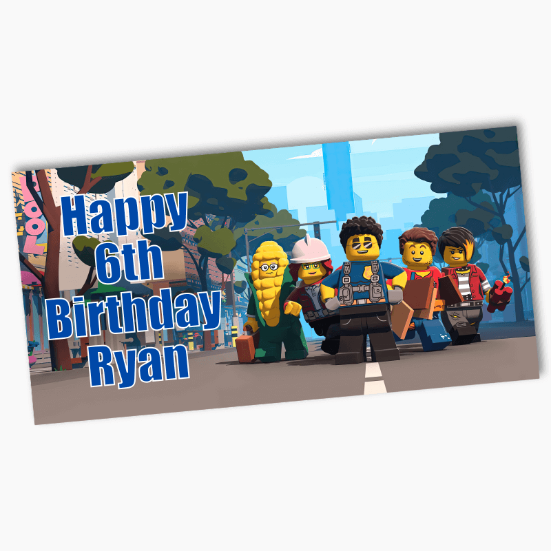 Personalised Lego City Adventure Party Banners