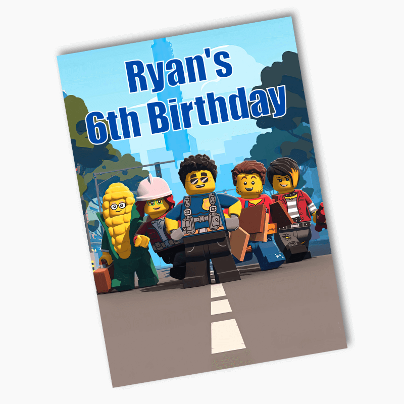 Personalised Lego City Adventure Birthday Party Posters