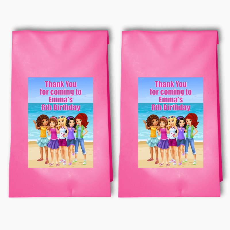 Personalised Lego Friends Party Bags &amp; Labels