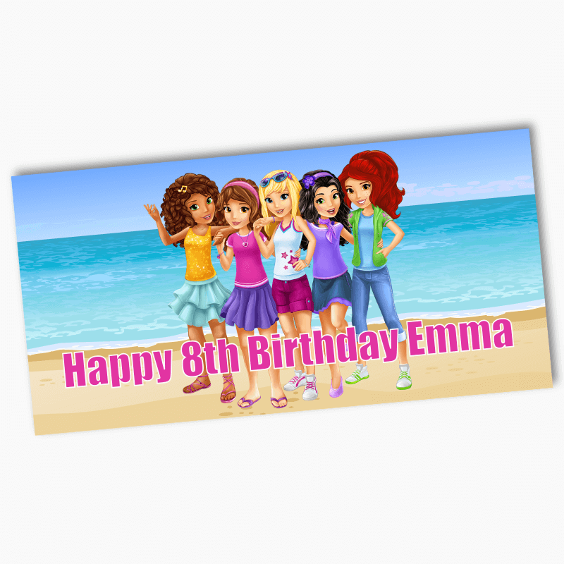 Personalised Lego Friends Birthday Party Banners