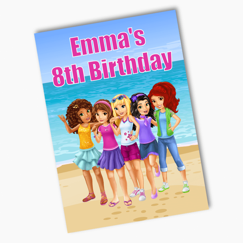 Personalised Lego Friends Birthday Party Posters