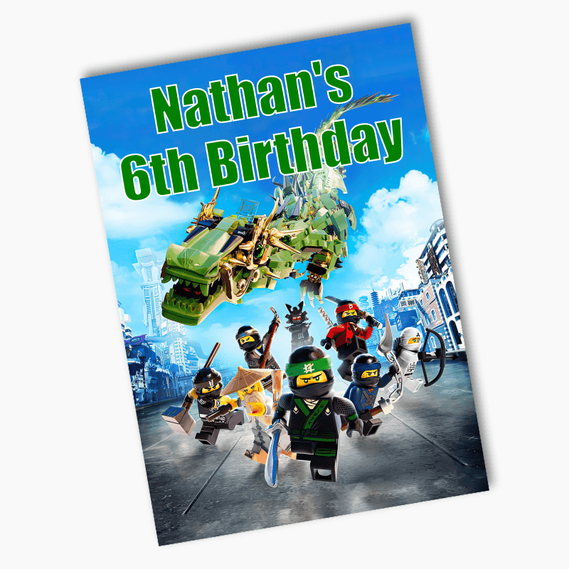 Personalised Lego Ninjago Birthday Party Posters