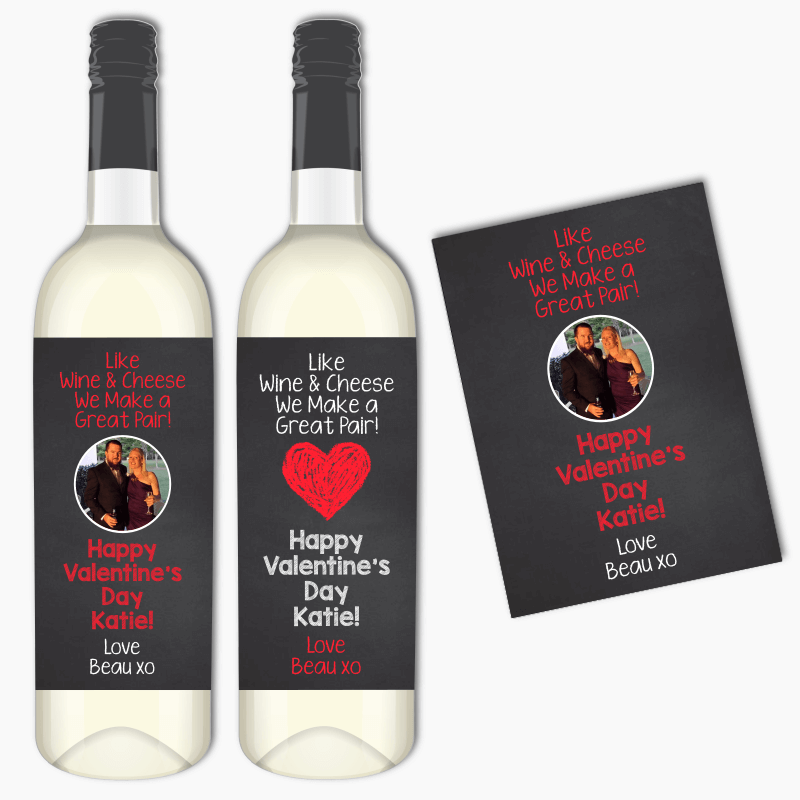 Like Wine &amp; Cheese Valentines Day Gift Wine Labels
