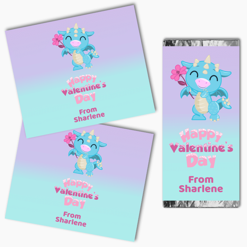 Little Dragon Valentines Day Gift Mini Chocolate Wrappers