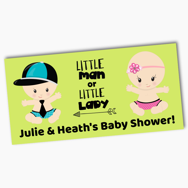 Personalised Little Man or Little Lady Baby Shower Banners