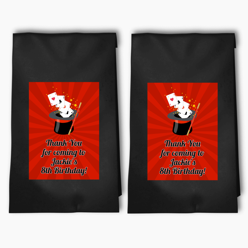 Personalised Magic Birthday Party Bags & Labels