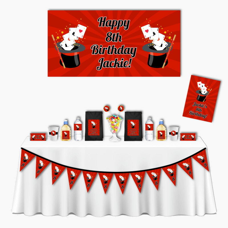 Personalised Magic Deluxe Birthday Party Decorations Pack