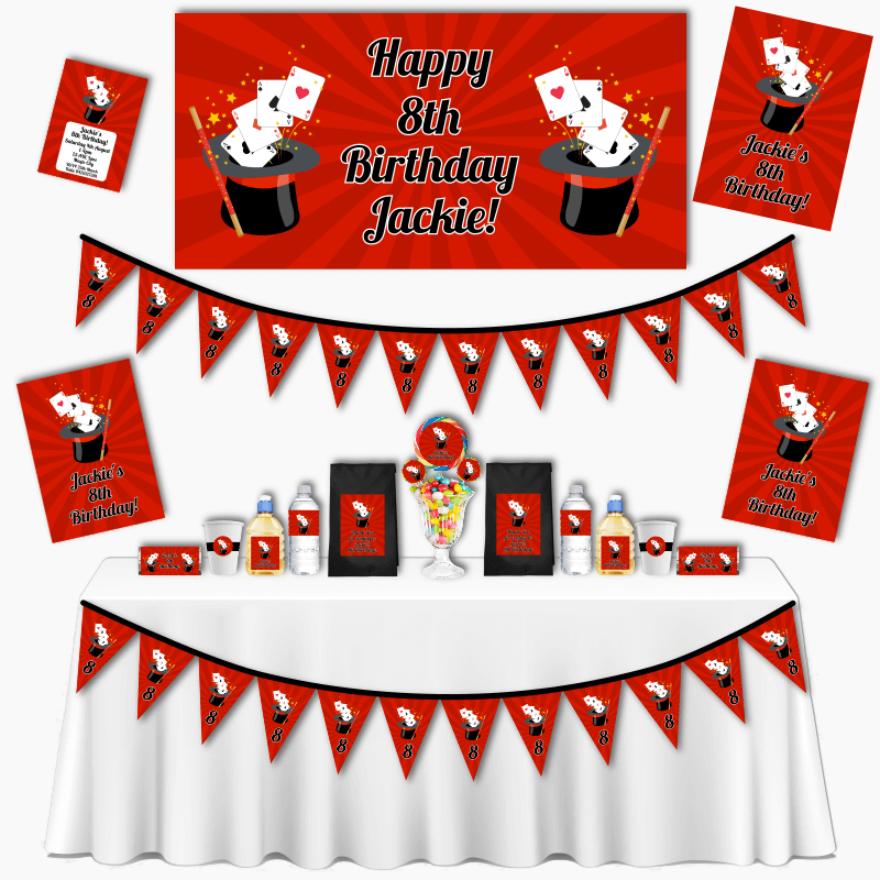 Personalised Magic Grand Birthday Party Decorations Pack