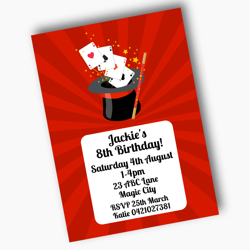 Personalised Magic Birthday Party Invites