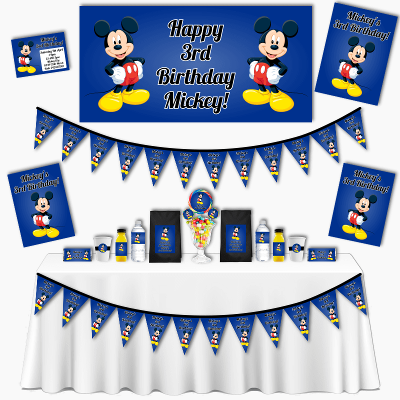 Personalised Mickey Mouse Grand Birthday Party Pack - Red Spot