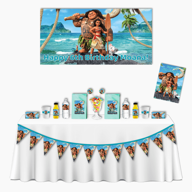 Personalised Moana Deluxe Birthday Party Pack