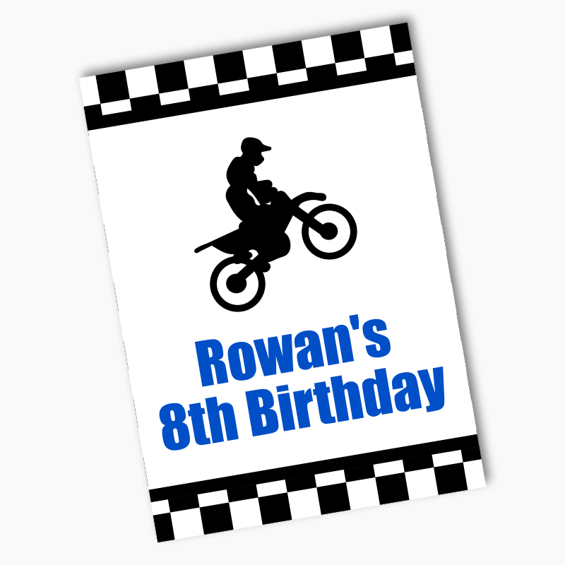 Personalised Motorbike Birthday Party Posters