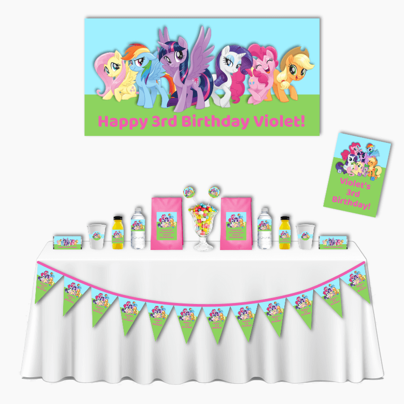 Personalised My Little Pony &#39;Friendship is Magic&#39; Deluxe Party Pack