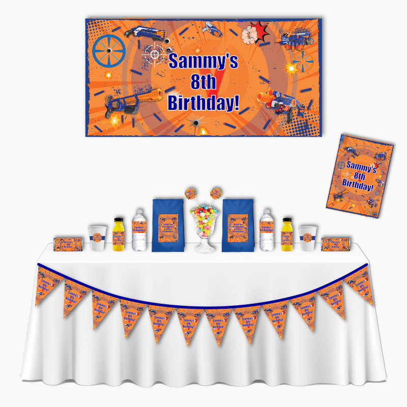 Personalised Nerf Toy Gun Deluxe Birthday Party Pack