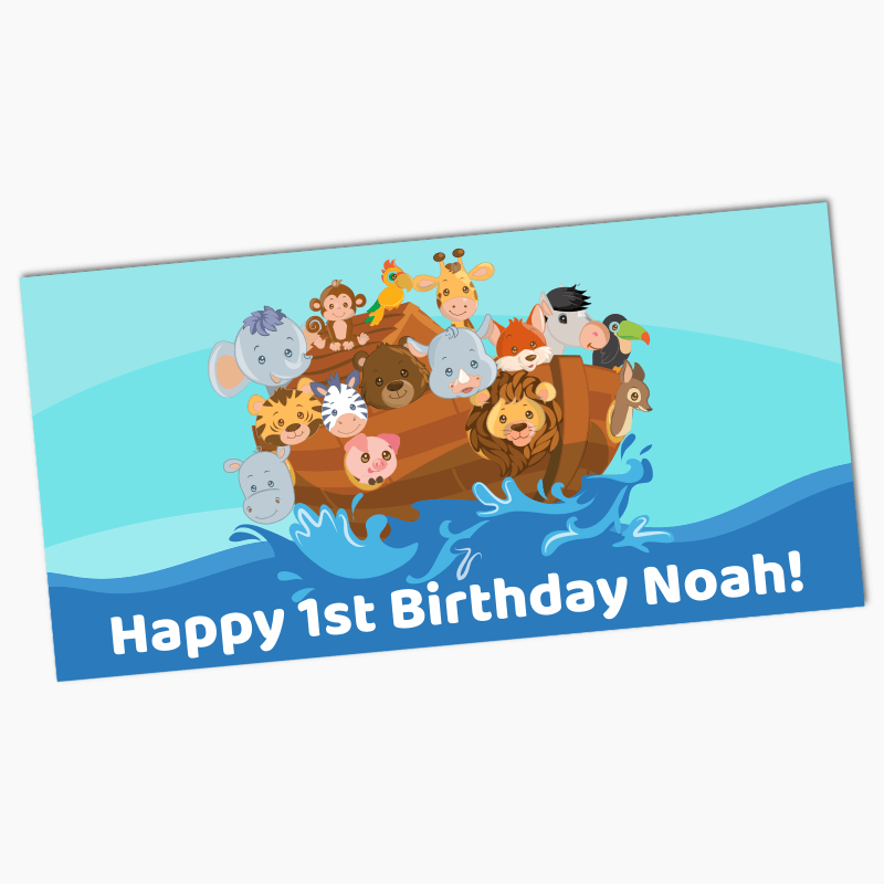 Personalised Noah&#39;s Ark Birthday Party Banners
