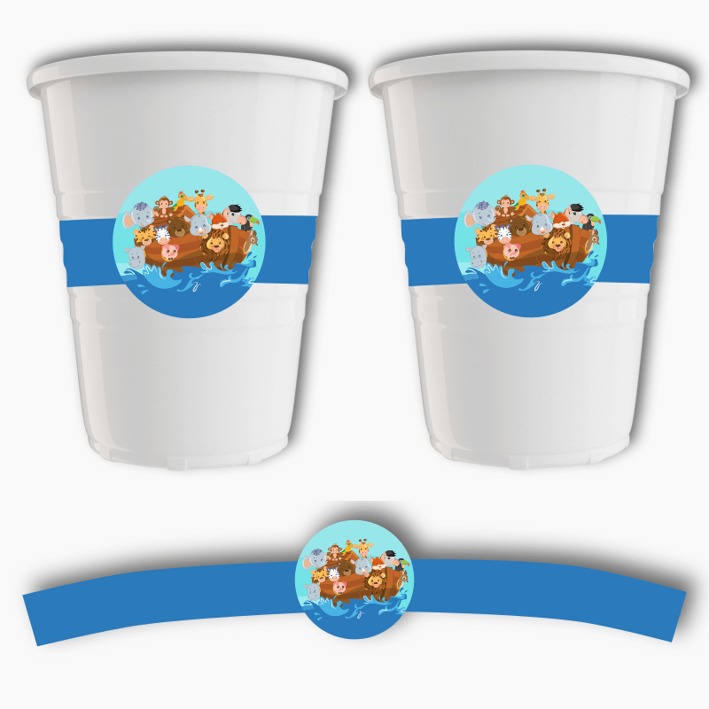 Noah&#39;s Ark Party Cup Stickers