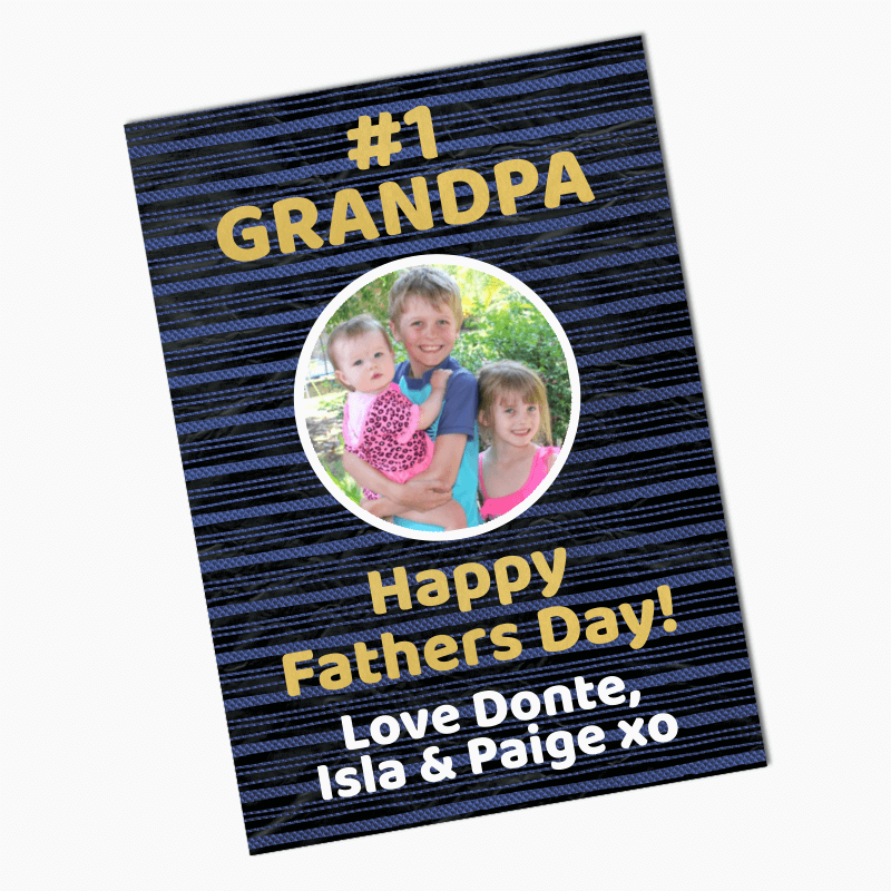 Personalised Number 1 Grandpa Fathers Day Gift Posters